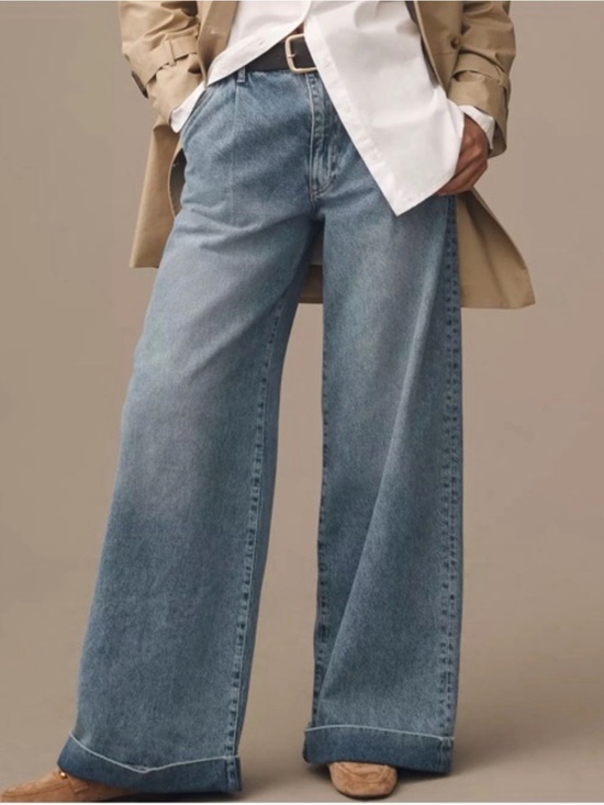 Pilcro Denim - Anthropologie Pilero High-Rise
Pleated Cuff Trouser Jeans